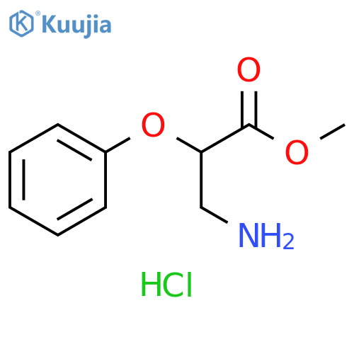 Propanoic acid, 3-amino-2-phenoxy-, methyl ester, hydrochloride (1:1) structure