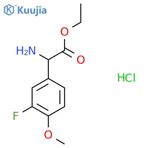 Ethyl 2-amino-2-(3-fluoro-4-methoxyphenyl)acetate hydrochloride structure