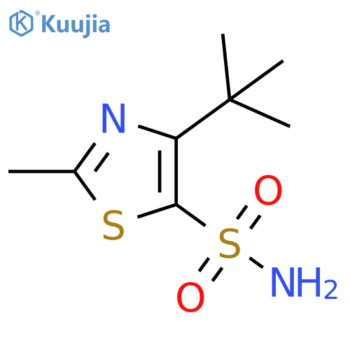 4-tert-butyl-2-methyl-1,3-thiazole-5-sulfonamide structure