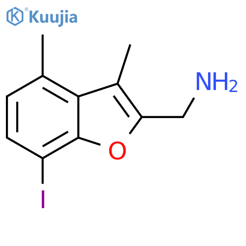 2-Benzofuranmethanamine, 7-iodo-3,4-dimethyl- structure