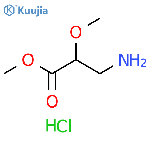 Propanoic acid, 3-amino-2-methoxy-, methyl ester, hydrochloride (1:1) structure