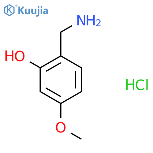 2-(aminomethyl)-5-methoxyphenol hydrochloride structure