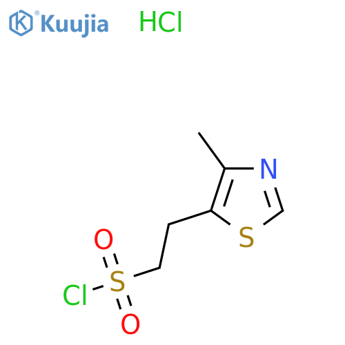 2-(4-Methyl-1,3-thiazol-5-yl)ethane-1-sulfonyl chloride hydrochloride structure