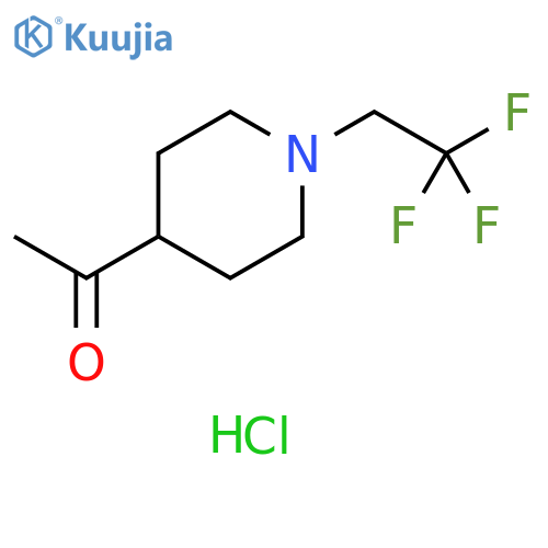 1-1-(2,2,2-Trifluoroethyl)piperidin-4-ylethan-1-one Hydrochloride structure
