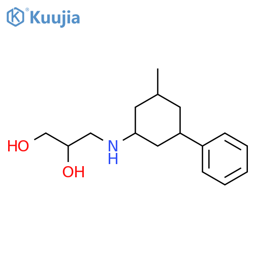 3-[(3-Methyl-5-phenylcyclohexyl)amino]propane-1,2-diol structure