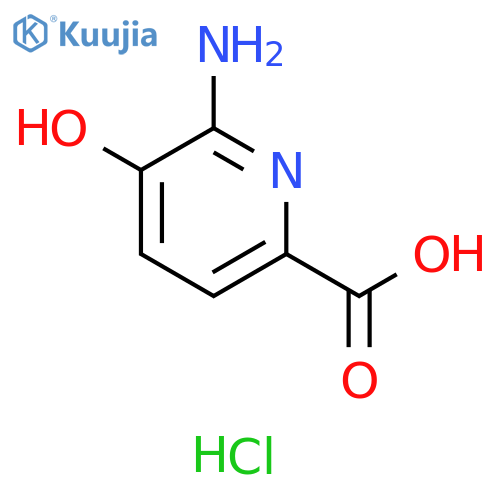 6-amino-5-hydroxypyridine-2-carboxylic acid hydrochloride structure