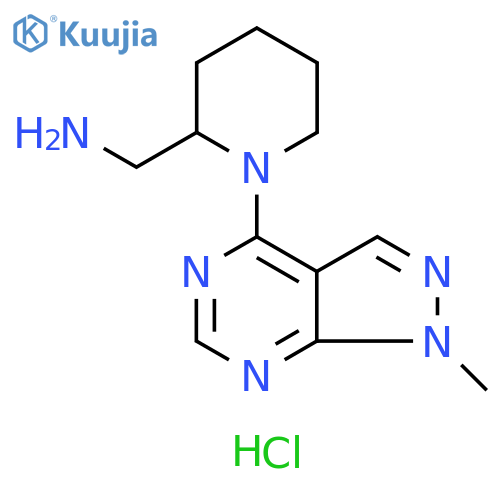 (1-{1-methyl-1H-pyrazolo[3,4-d]pyrimidin-4-yl}piperidin-2-yl)methanamine dihydrochloride structure