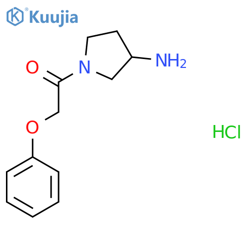 1-(3-Aminopyrrolidin-1-yl)-2-phenoxyethan-1-one hydrochloride structure