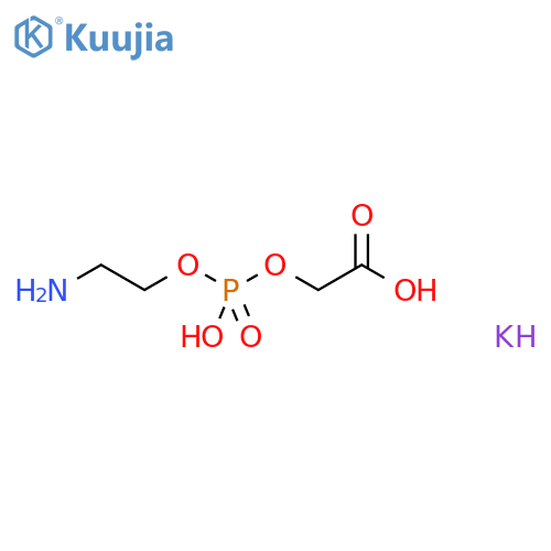 potassium 2-[(2-aminoethyl phosphonato)oxy]acetic acid structure