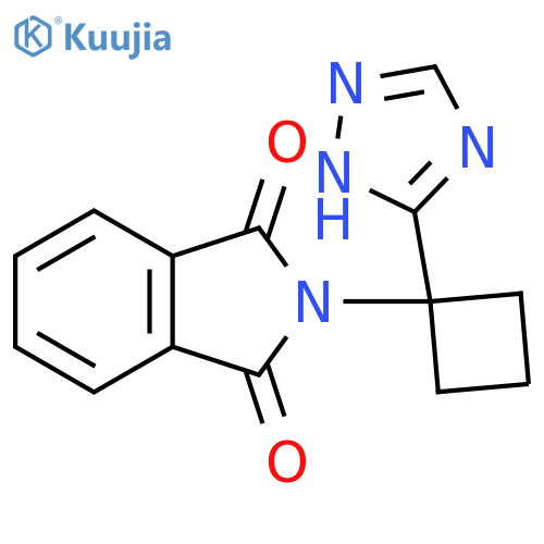 1H-Isoindole-1,3(2H)-dione, 2-[1-(1H-1,2,4-triazol-5-yl)cyclobutyl]- structure