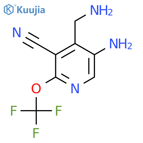 5-Amino-4-(aminomethyl)-3-cyano-2-(trifluoromethoxy)pyridine structure