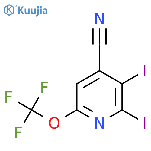 4-Cyano-2,3-diiodo-6-(trifluoromethoxy)pyridine structure