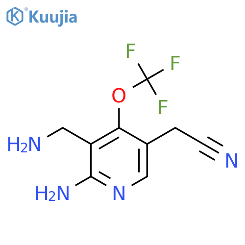 2-Amino-3-(aminomethyl)-4-(trifluoromethoxy)pyridine-5-acetonitrile structure