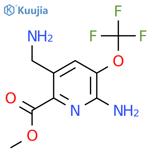 Methyl 2-amino-5-(aminomethyl)-3-(trifluoromethoxy)pyridine-6-carboxylate structure