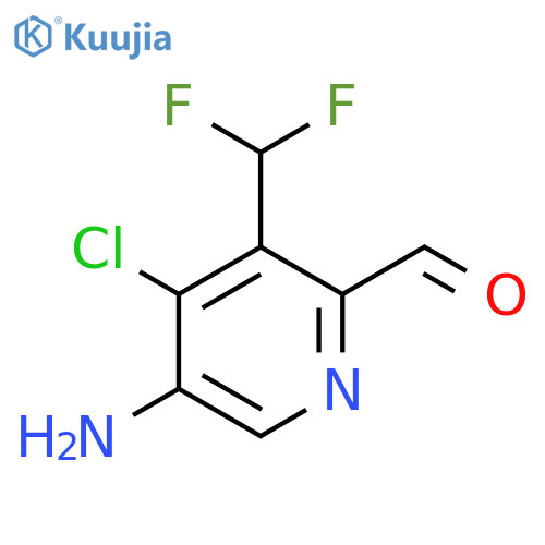 5-Amino-4-chloro-3-(difluoromethyl)pyridine-2-carboxaldehyde structure