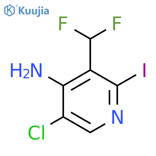 4-Amino-5-chloro-3-(difluoromethyl)-2-iodopyridine structure