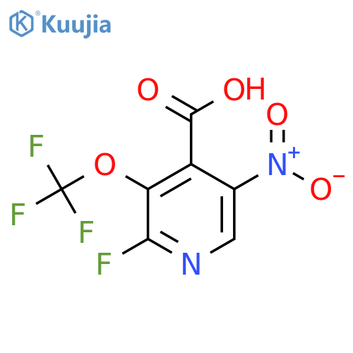 2-Fluoro-5-nitro-3-(trifluoromethoxy)pyridine-4-carboxylic acid structure