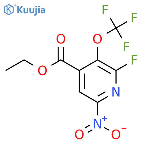 Ethyl 2-fluoro-6-nitro-3-(trifluoromethoxy)pyridine-4-carboxylate structure