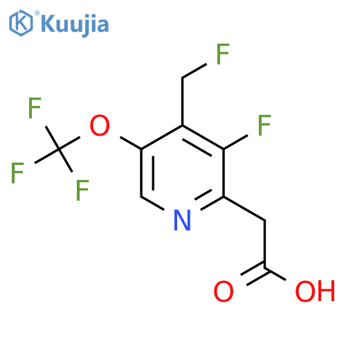 3-Fluoro-4-(fluoromethyl)-5-(trifluoromethoxy)pyridine-2-acetic acid structure