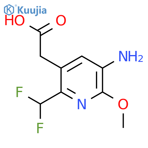 3-Amino-6-(difluoromethyl)-2-methoxypyridine-5-acetic acid structure