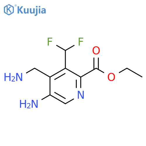 Ethyl 5-amino-4-(aminomethyl)-3-(difluoromethyl)pyridine-2-carboxylate structure
