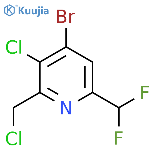 4-Bromo-3-chloro-2-(chloromethyl)-6-(difluoromethyl)pyridine structure
