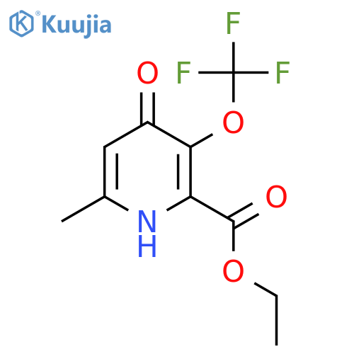Ethyl 4-hydroxy-6-methyl-3-(trifluoromethoxy)pyridine-2-carboxylate structure