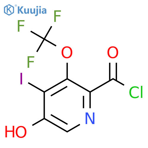 5-Hydroxy-4-iodo-3-(trifluoromethoxy)pyridine-2-carbonyl chloride structure