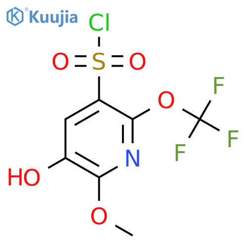 3-Hydroxy-2-methoxy-6-(trifluoromethoxy)pyridine-5-sulfonyl chloride structure