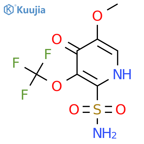 4-Hydroxy-5-methoxy-3-(trifluoromethoxy)pyridine-2-sulfonamide structure