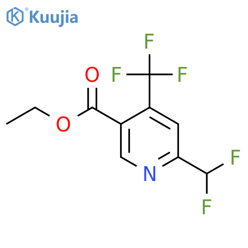 Ethyl 2-(difluoromethyl)-4-(trifluoromethyl)pyridine-5-carboxylate structure