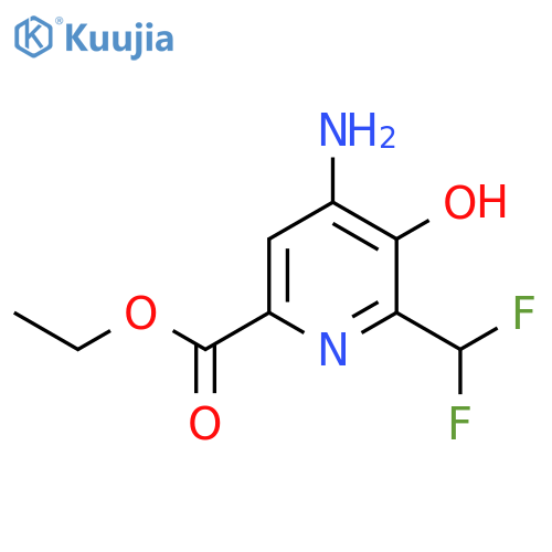 Ethyl 4-amino-2-(difluoromethyl)-3-hydroxypyridine-6-carboxylate structure
