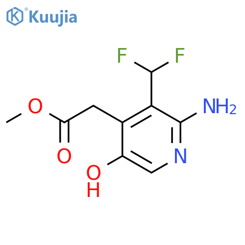 Methyl 2-amino-3-(difluoromethyl)-5-hydroxypyridine-4-acetate structure