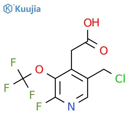 5-(Chloromethyl)-2-fluoro-3-(trifluoromethoxy)pyridine-4-acetic acid structure