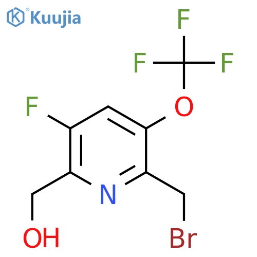2-(Bromomethyl)-5-fluoro-3-(trifluoromethoxy)pyridine-6-methanol structure