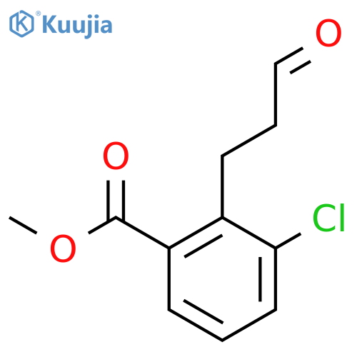 Methyl 3-chloro-2-(3-oxopropyl)benzoate structure
