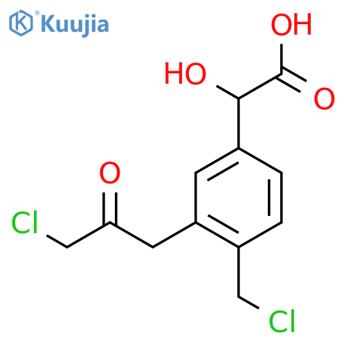 3-(3-Chloro-2-oxopropyl)-4-(chloromethyl)mandelic acid structure