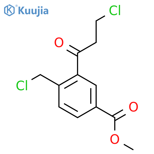 Methyl 4-(chloromethyl)-3-(3-chloropropanoyl)benzoate structure