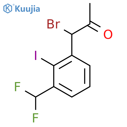 1-Bromo-1-(3-(difluoromethyl)-2-iodophenyl)propan-2-one structure