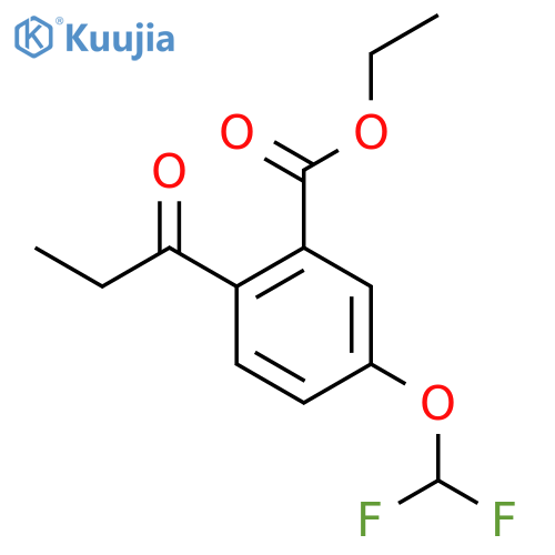 Ethyl 5-(difluoromethoxy)-2-propionylbenzoate structure