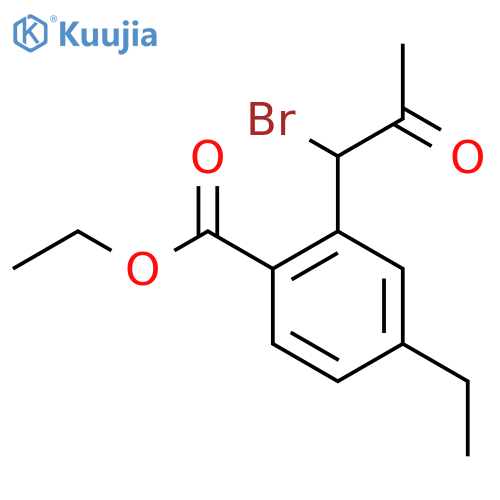Ethyl 2-(1-bromo-2-oxopropyl)-4-ethylbenzoate structure