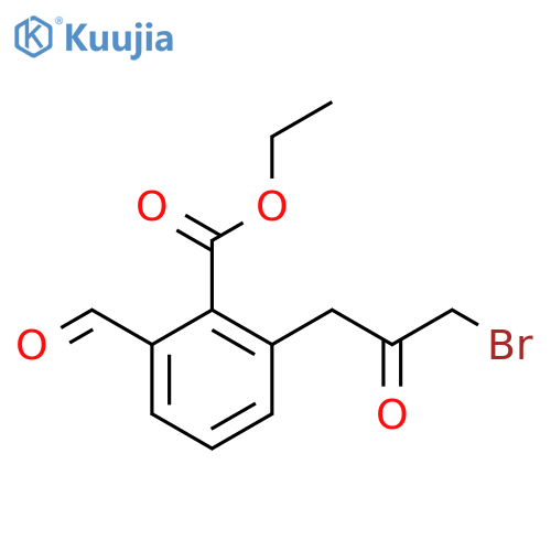 Ethyl 2-(3-bromo-2-oxopropyl)-6-formylbenzoate structure