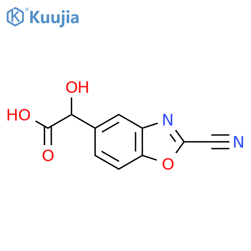 5-(Carboxy(hydroxy)methyl)-2-cyanobenzo[d]oxazole structure