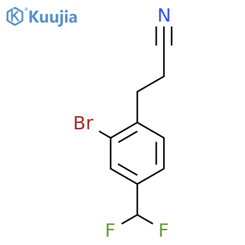 3-(2-Bromo-4-(difluoromethyl)phenyl)propanenitrile structure