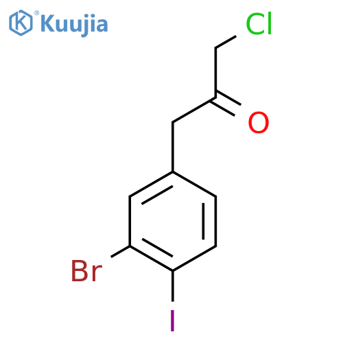 1-(3-Bromo-4-iodophenyl)-3-chloropropan-2-one structure