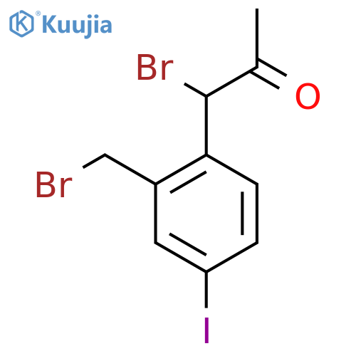 1-Bromo-1-(2-(bromomethyl)-4-iodophenyl)propan-2-one structure