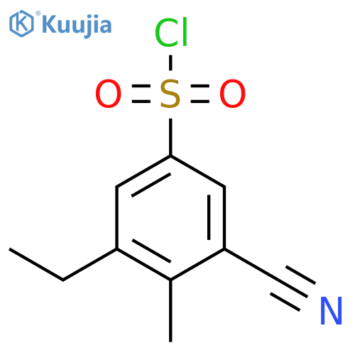 3-Cyano-5-ethyl-4-methylbenzenesulfonyl chloride structure