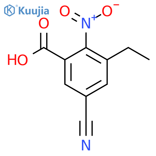 5-Cyano-3-ethyl-2-nitrobenzoic acid structure