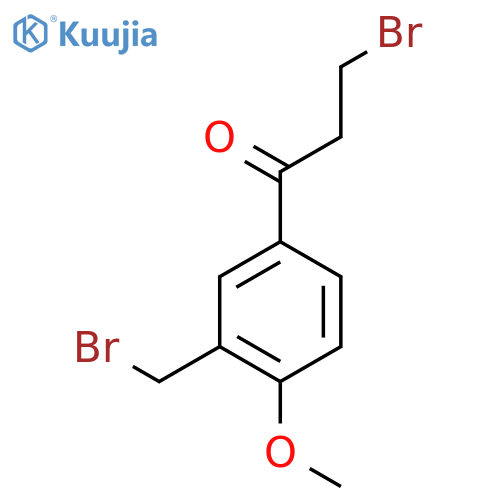 3-Bromo-1-(3-(bromomethyl)-4-methoxyphenyl)propan-1-one structure