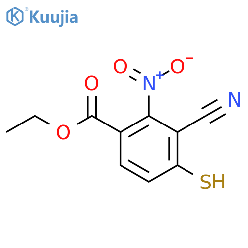 Ethyl 3-cyano-4-mercapto-2-nitrobenzoate structure